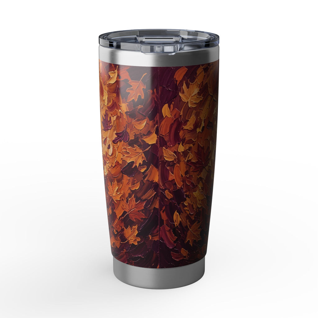 Horse Tumbler | Autumn Leaves Art — 20 oz Stainless Travel Mug