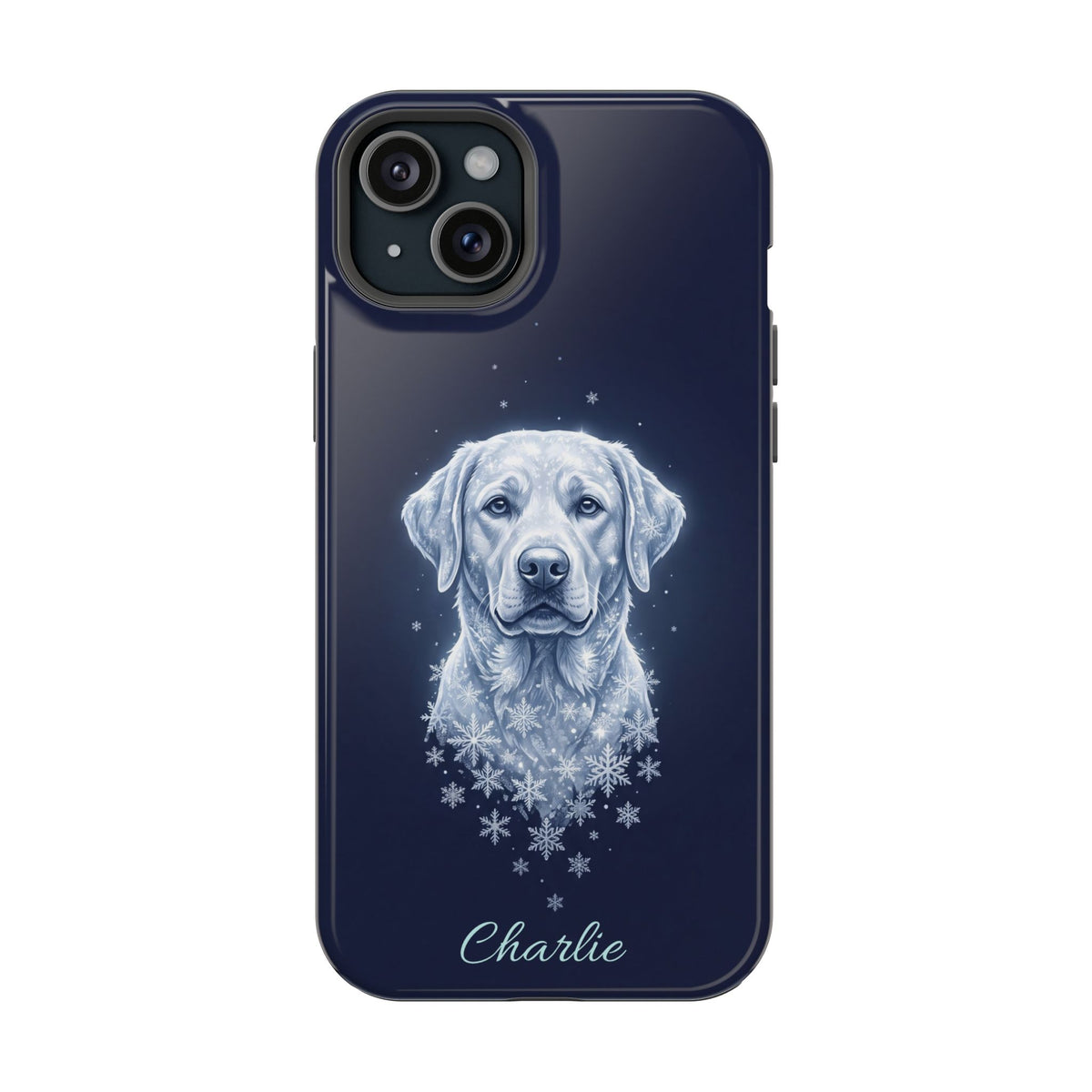 Personalized Winter Snowflake Labrador Phone Case — Tough Magnetic Case with Wireless Charging