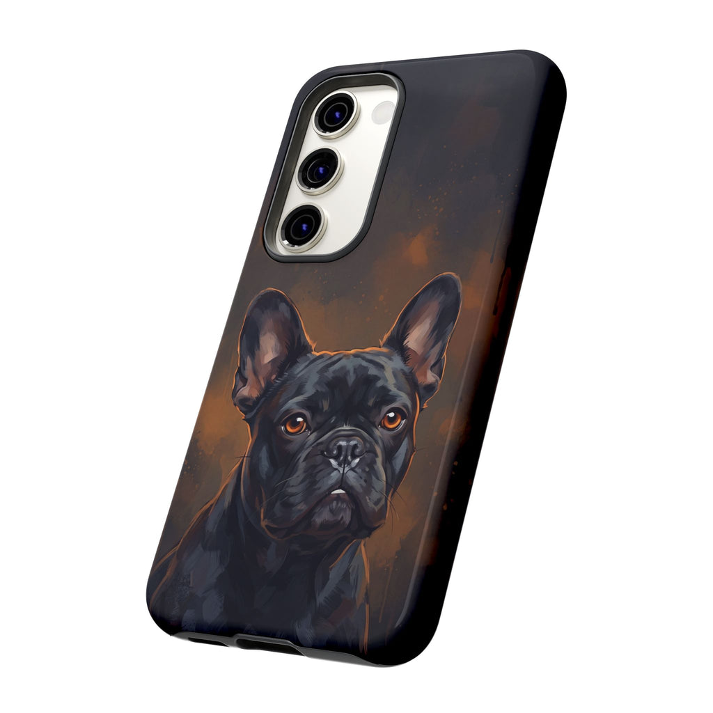 Moody French Bulldog Portrait Phone Case | Dramatic Studio Photography Style | iPhone & Samsung