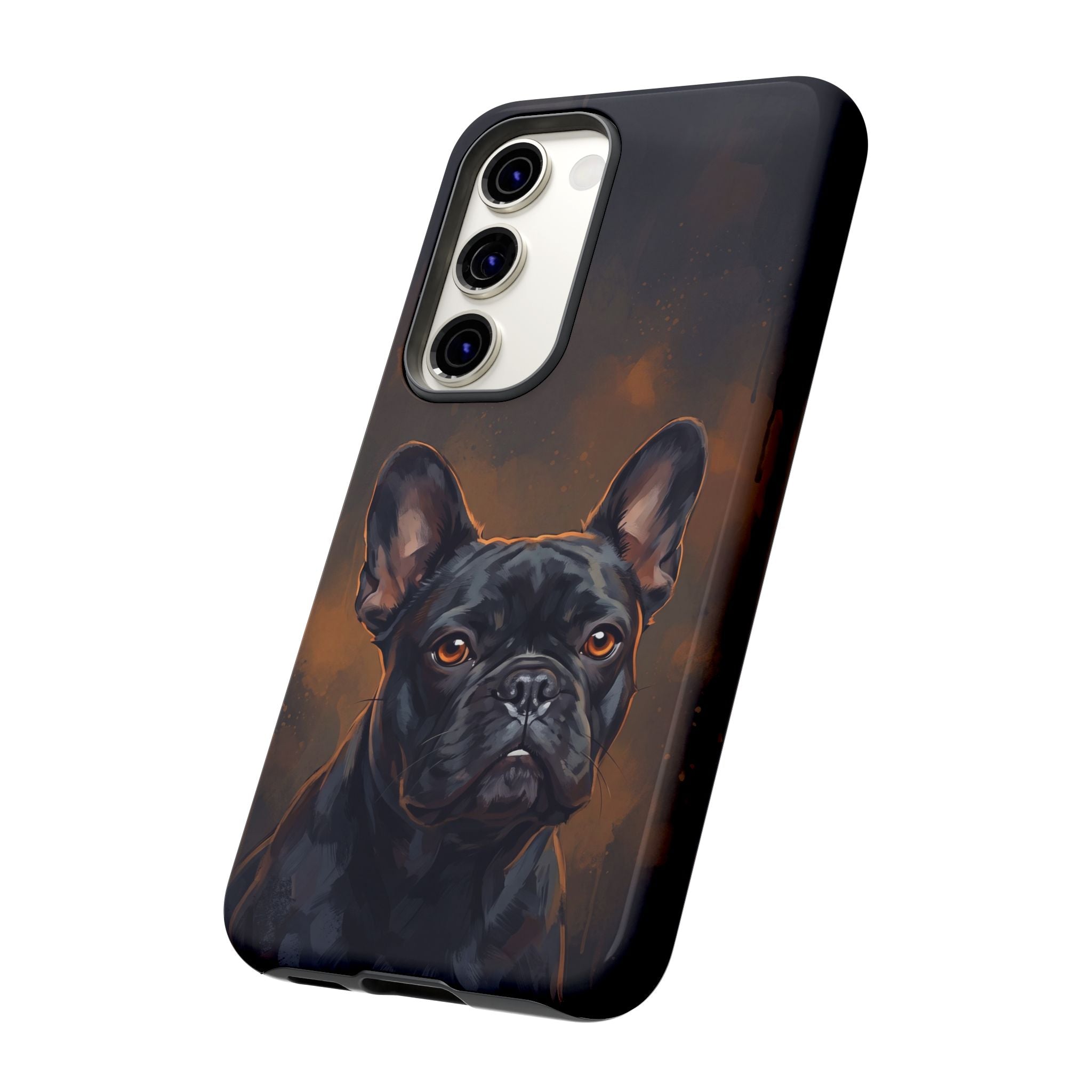 Moody French Bulldog Portrait Phone Case | Dramatic Studio Photography Style | iPhone & Samsung