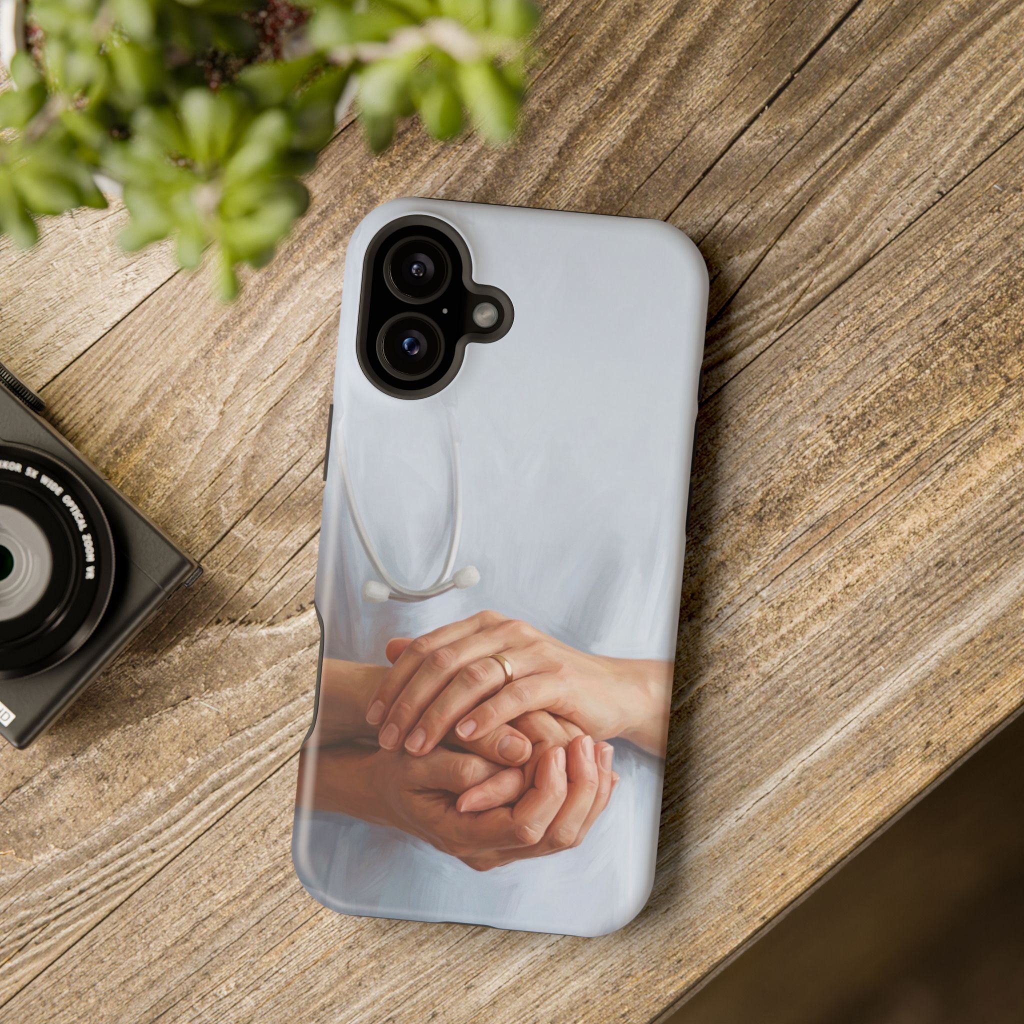 Impact-Resistant Phone Case — Caring Hands Wireless Charging Cover