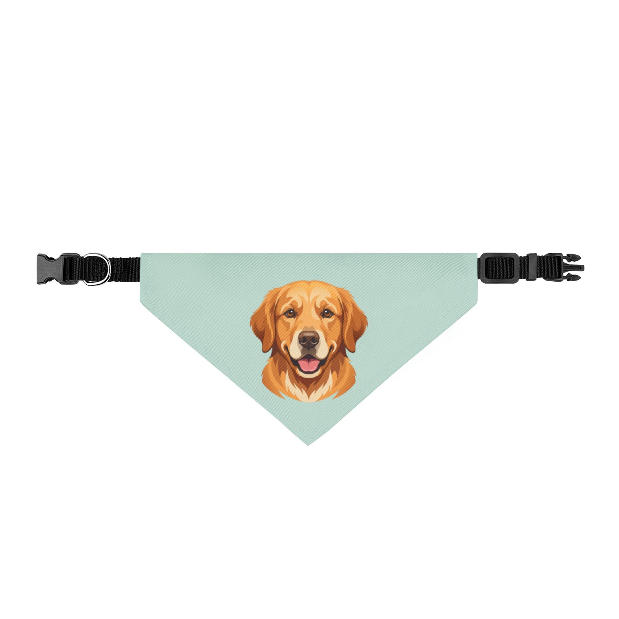 Mint Green Golden Retriever Bandana | Cute Goldie Dog Bandana | Pet Lover Gift