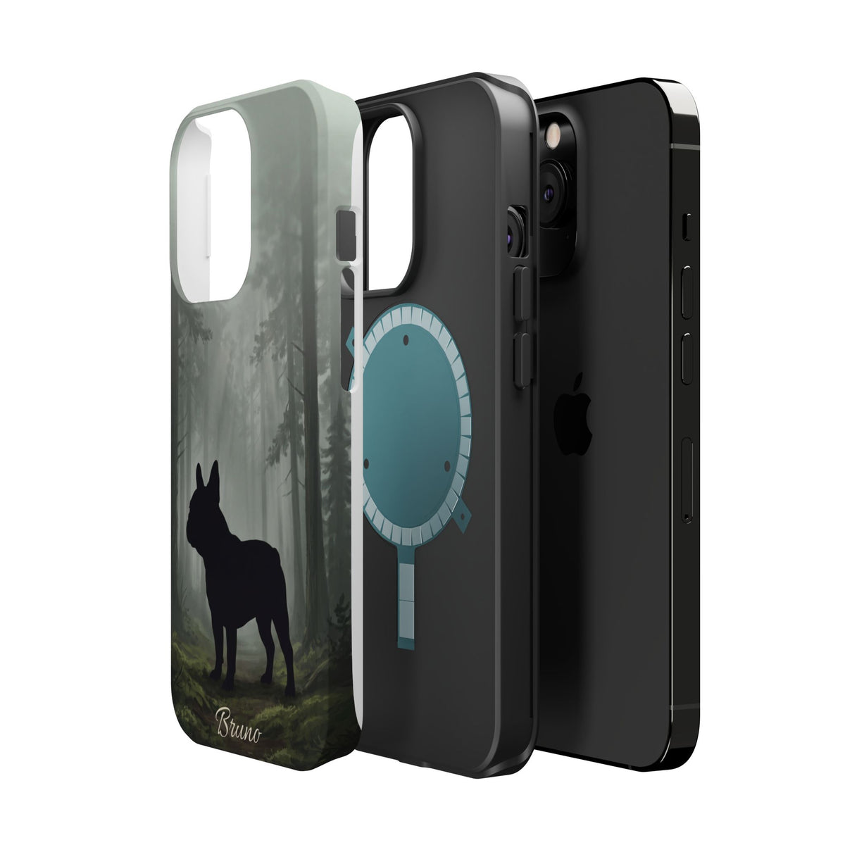 Personalized French Bulldog Misty Forest Phone Case — Wireless Charging Cover