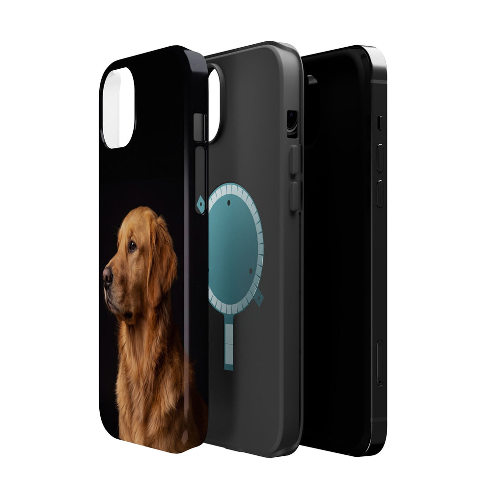 Golden Retriever Portrait Phone Case — Impact-Resistant Wireless Charging Cover