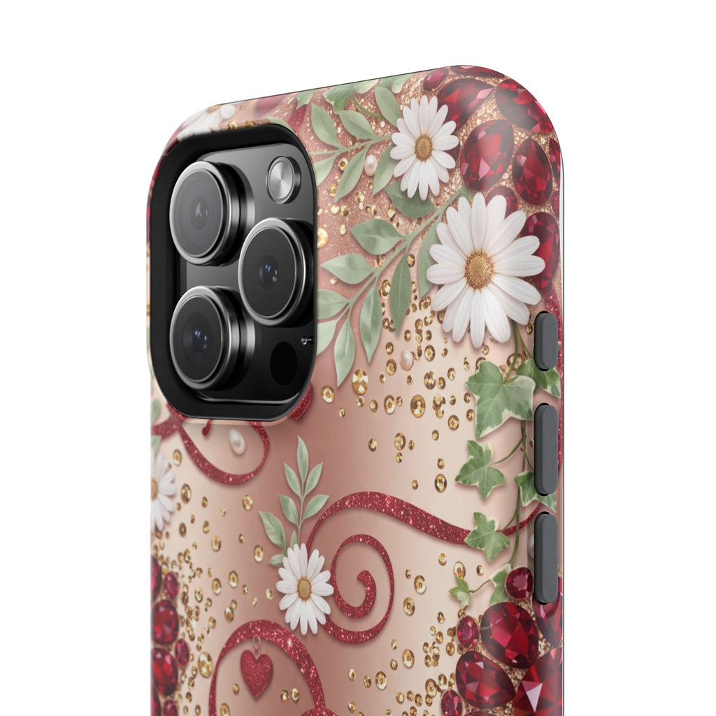 Personalized Vintage Floral Teacher Phone Case — Wireless Charging Cover