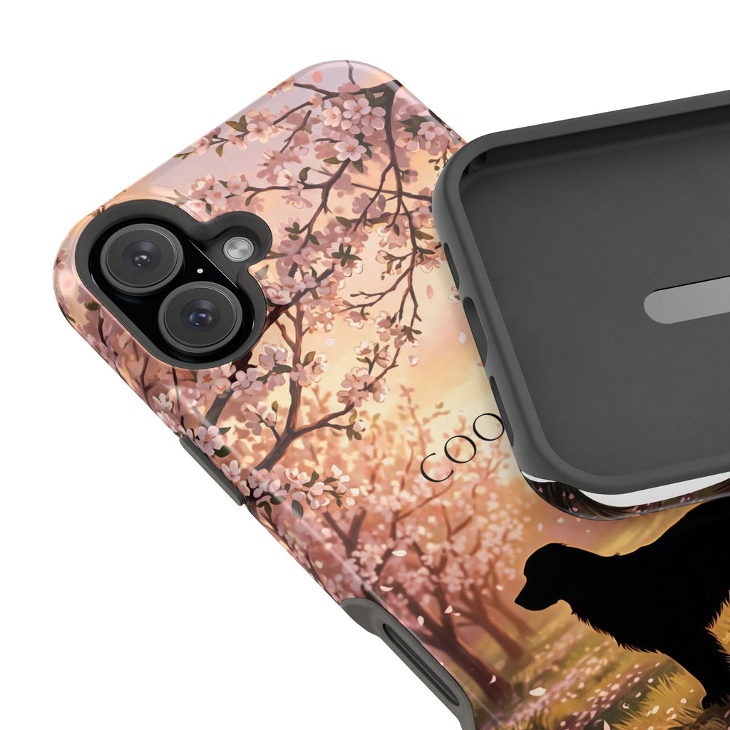 Personalized Golden Retriever Autumn Forest Phone Case — Wireless Charging Cover