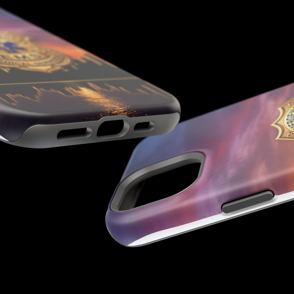 EMS Badge Sunset Skyline Phone Case — Magnetic Wireless Charging Cover