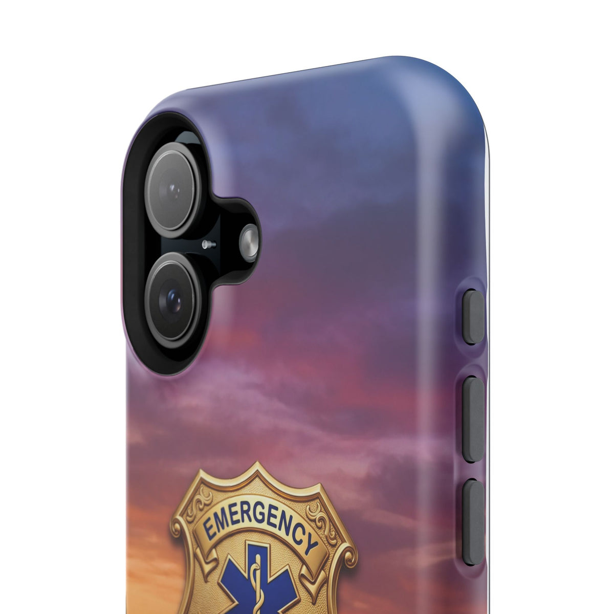 EMS Badge Sunset Skyline Phone Case — Magnetic Wireless Charging Cover