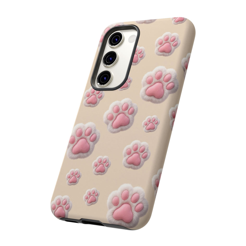 Golden Retriever Paw Print Phone Case | Cute Pink Paw Pattern for Dog Lovers | iPhone & Samsung
