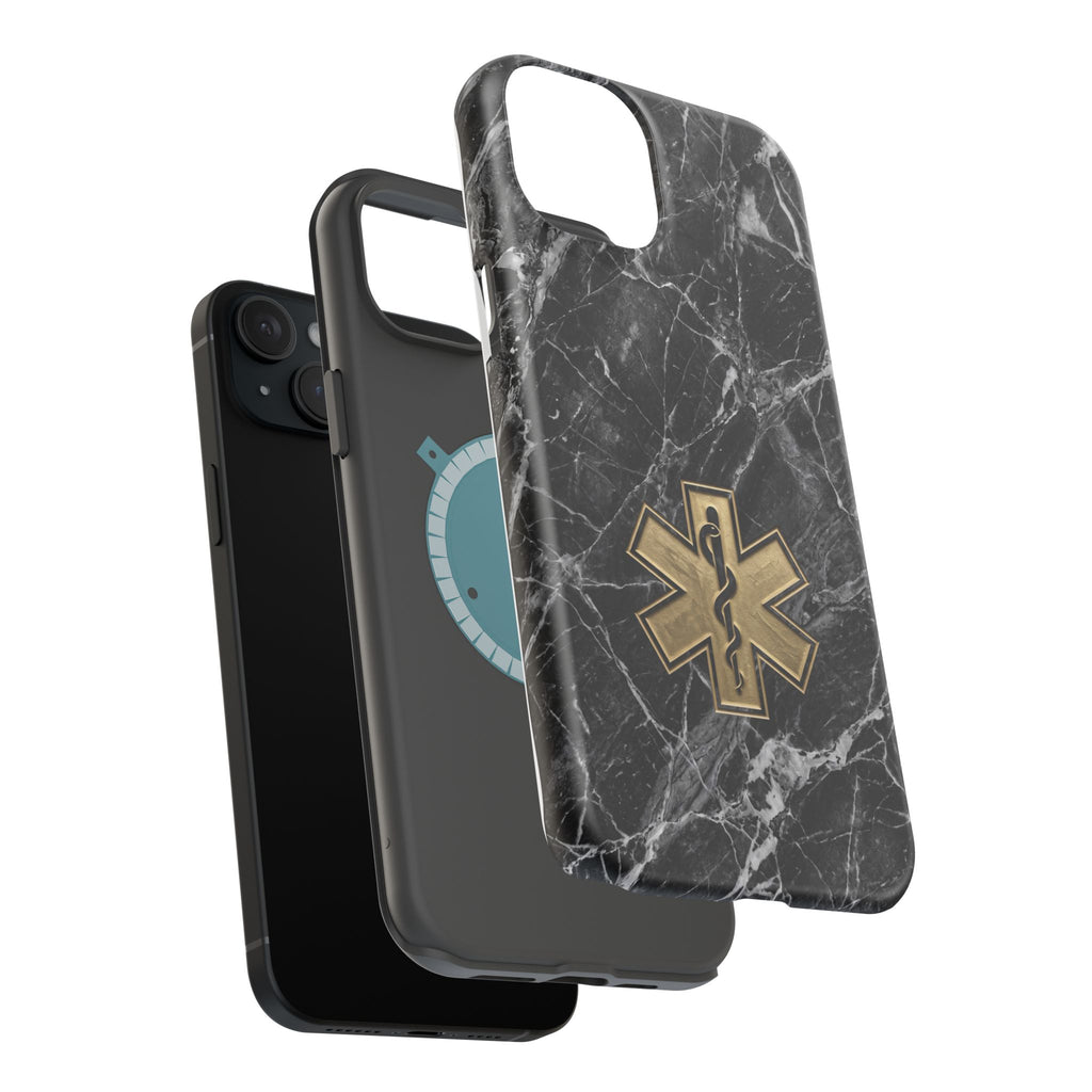 Paramedic/EMT Marble Phone Case — Magnetic Wireless Charging Cover
