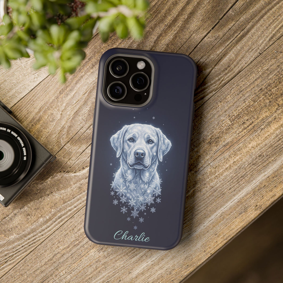 Personalized Winter Snowflake Labrador Phone Case — Tough Magnetic Case with Wireless Charging