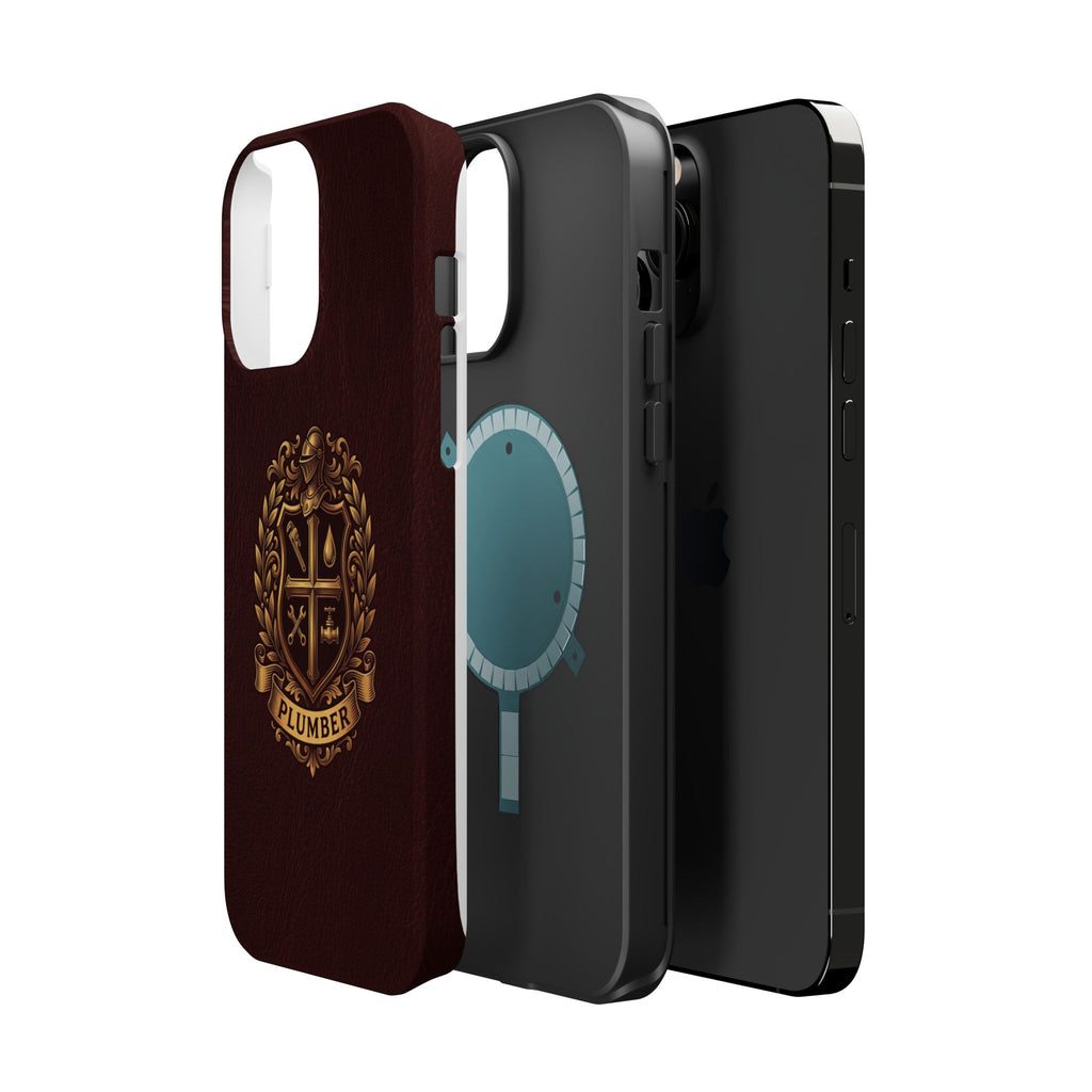Plumber Crest Phone Case — Heraldic Shield Design Wireless Charging Cover