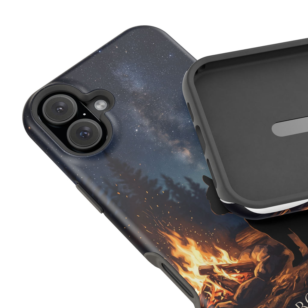 Personalized French Bulldog Campfire Phone Case — Wireless Charging Cover