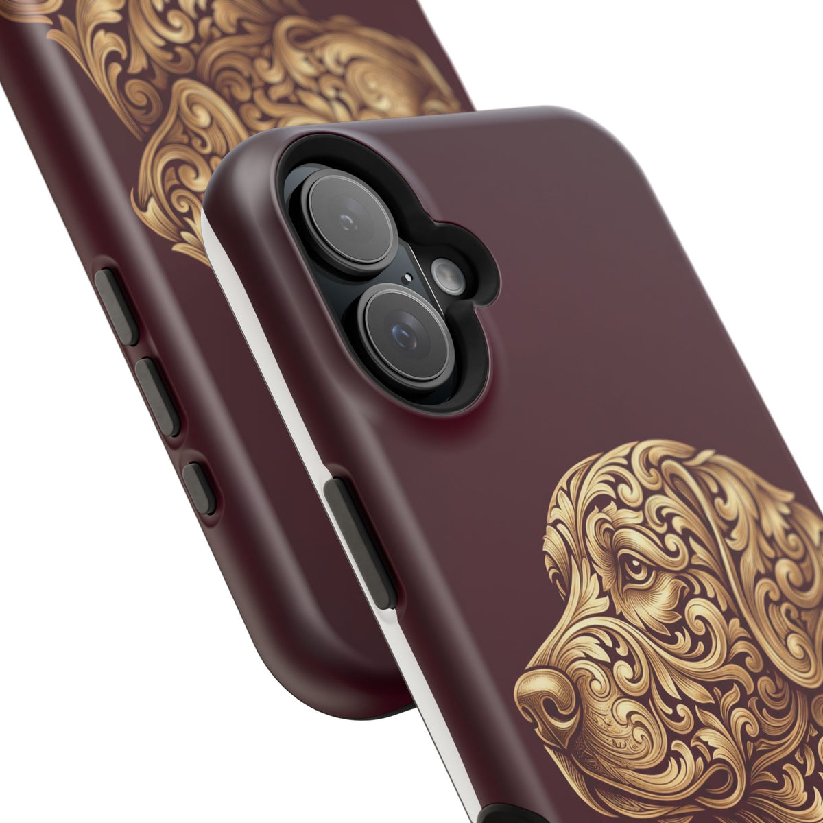 Personalized Gold Filigree Labrador Phone Case — Tough Magnetic Case with Wireless Charging