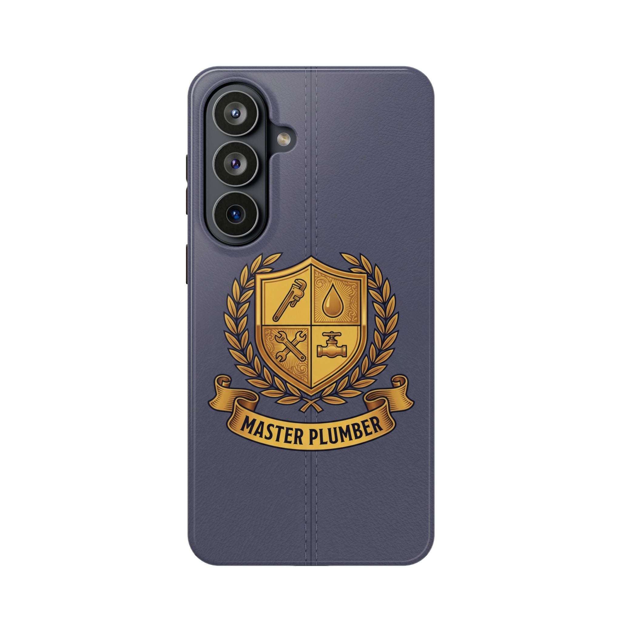 Master Plumber Crest Phone Case — Heraldic Shield Wireless Charging Cover