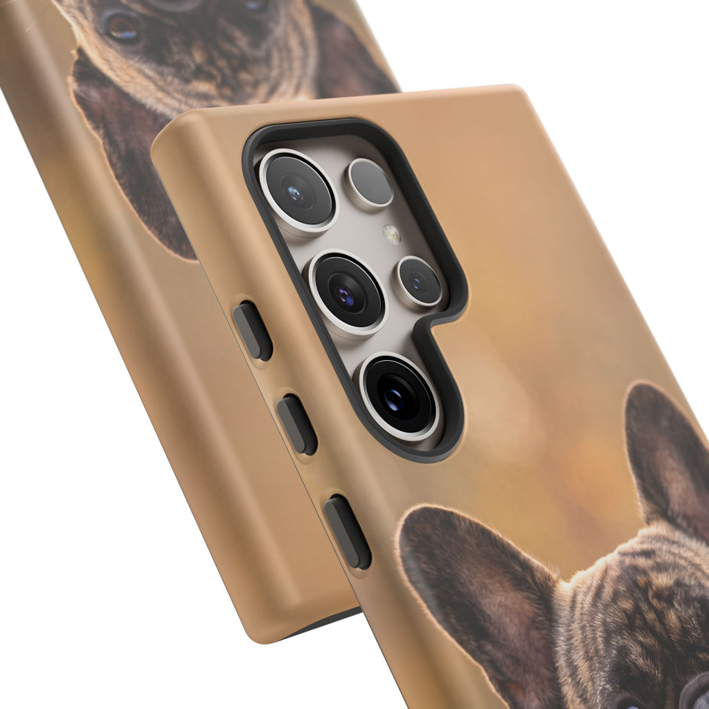French Bulldog Portrait Phone Case | Realistic Brindle Frenchie Photo Case | iPhone & Samsung
