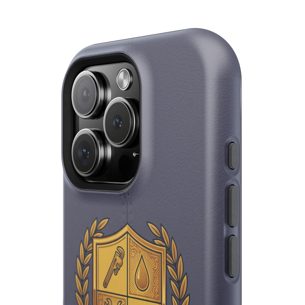 Master Plumber Crest Phone Case — Heraldic Shield Wireless Charging Cover