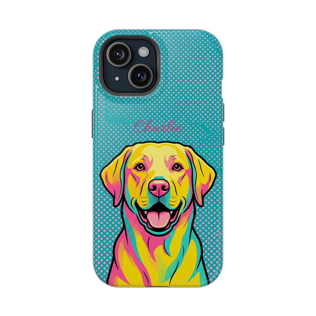 Personalized Pop Art Labrador Phone Case — Tough Magnetic Case with Wireless Charging