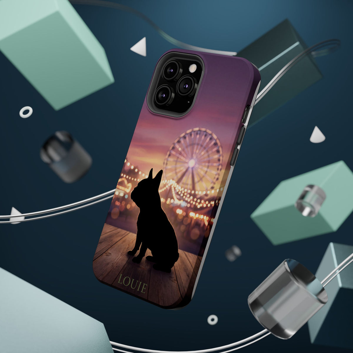 Personalized French Bulldog Carnival Nights Phone Case — Wireless Charging Cover
