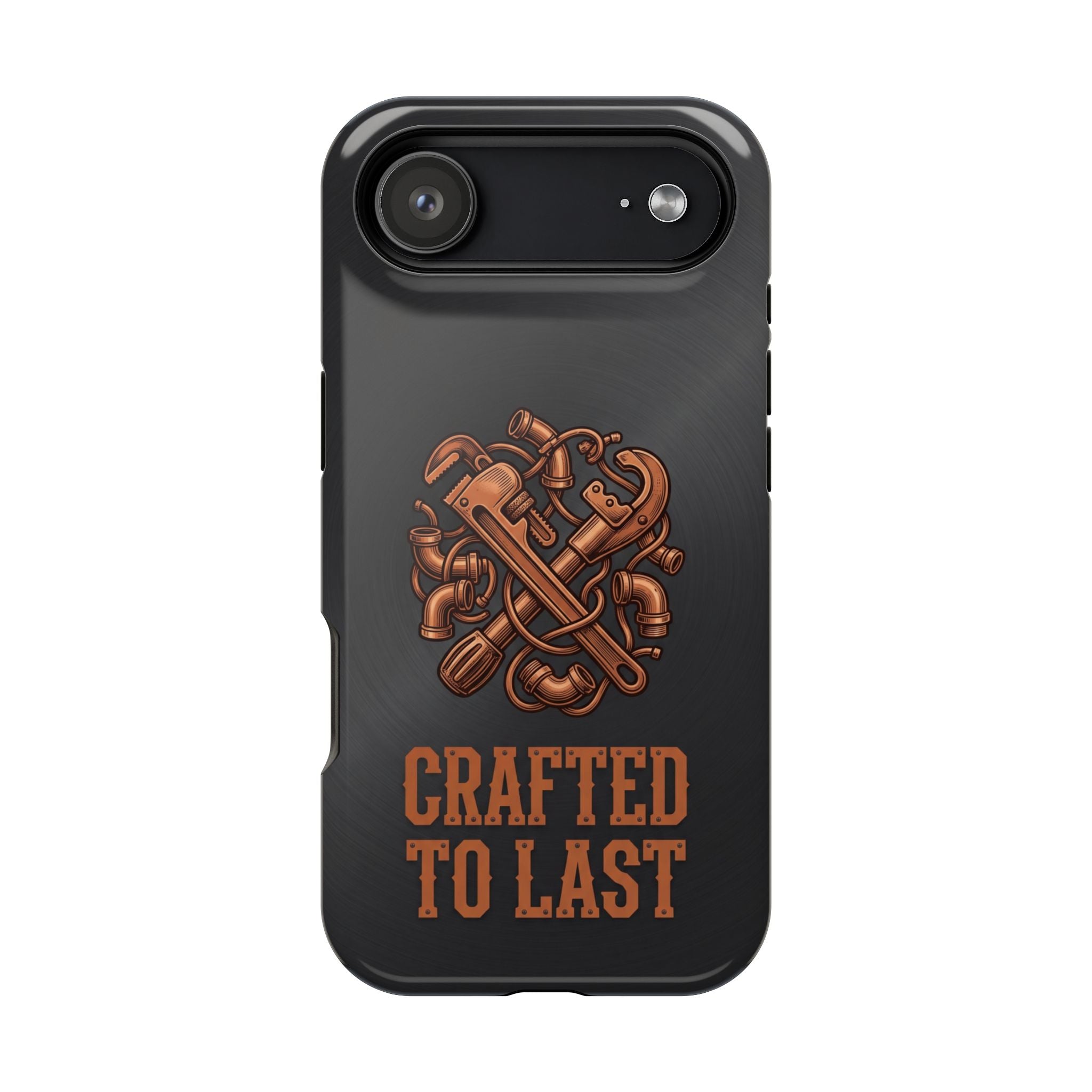 Crafted to Last Phone Case — Crossed Wrenches Wireless Charging Cover