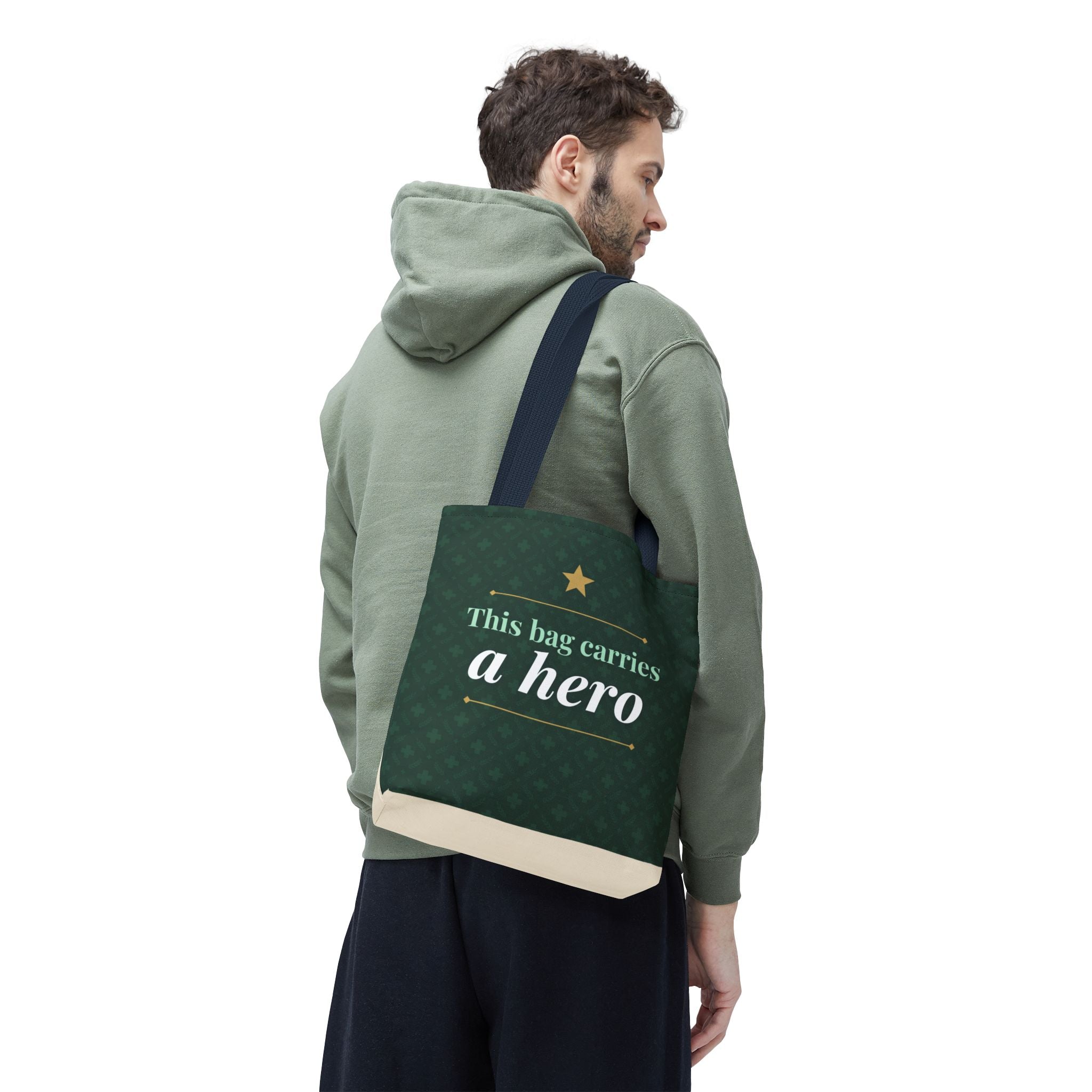 This Bag Carries a Hero Tote | Nurse Gift Tote Bag | Essential Worker Appreciation Gift | Premium Polyester Carry-All
