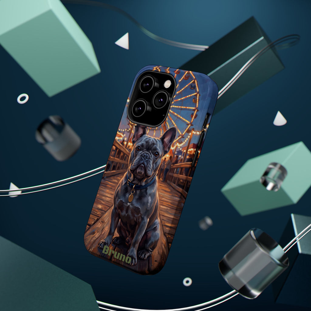 Personalized French Bulldog Pier Lights Phone Case — Wireless Charging Cover