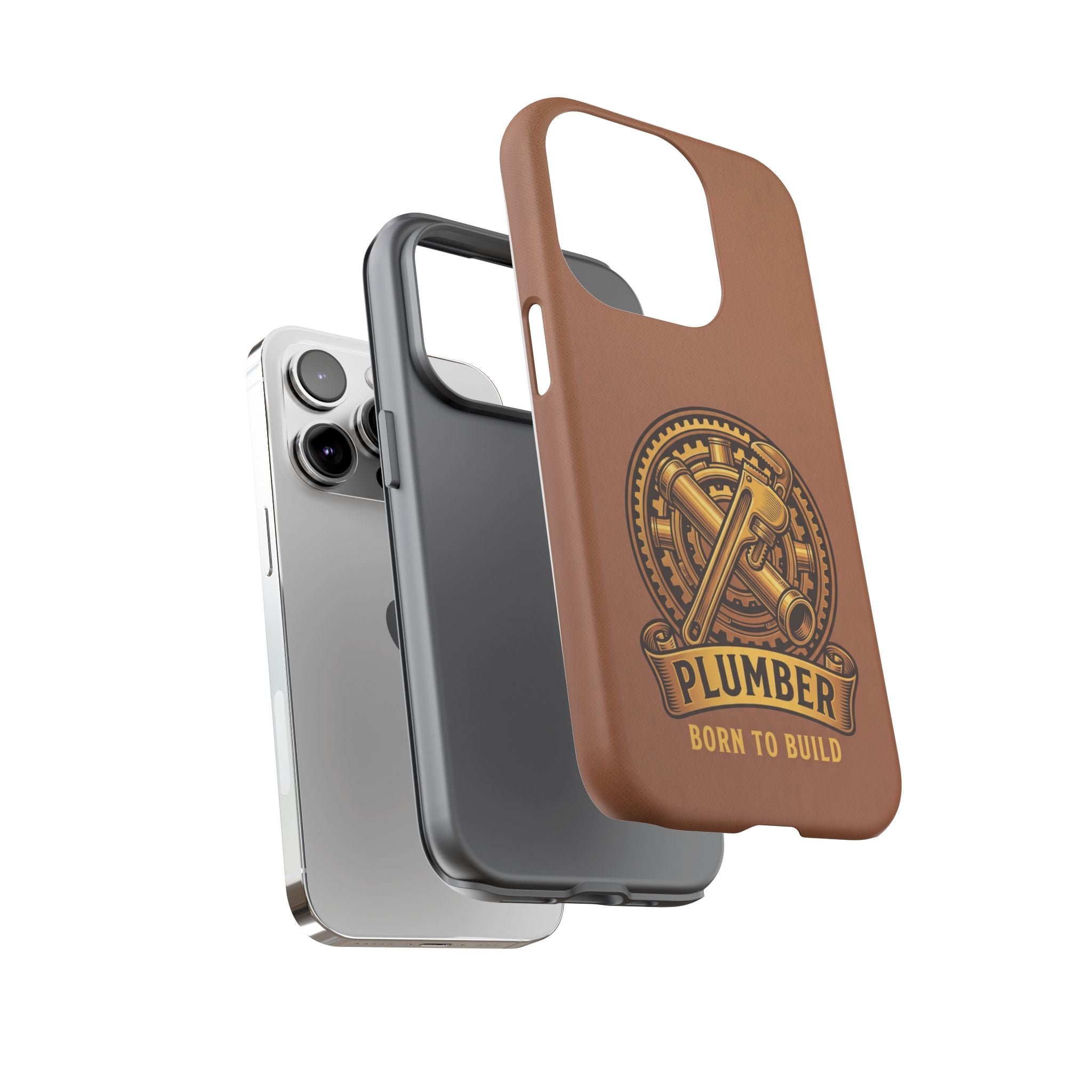 Plumber Born to Build Leather Phone Case - Samsung & iPhone Series