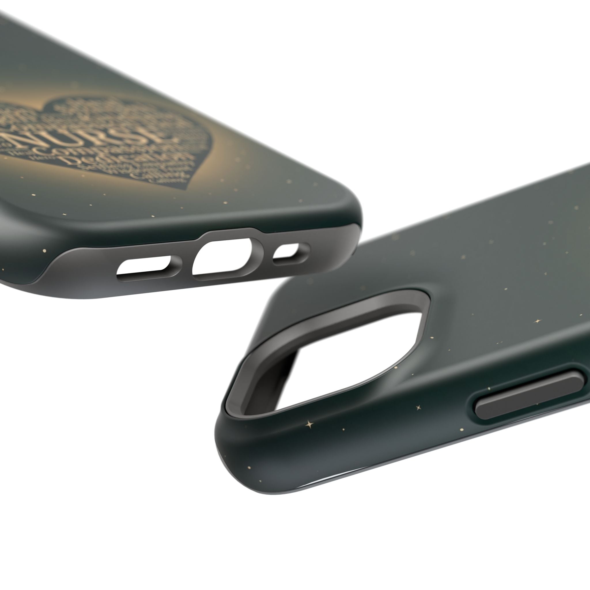 Nurse Heart Word and Art Phone Case — Impact-Resistant Wireless Charging Cover