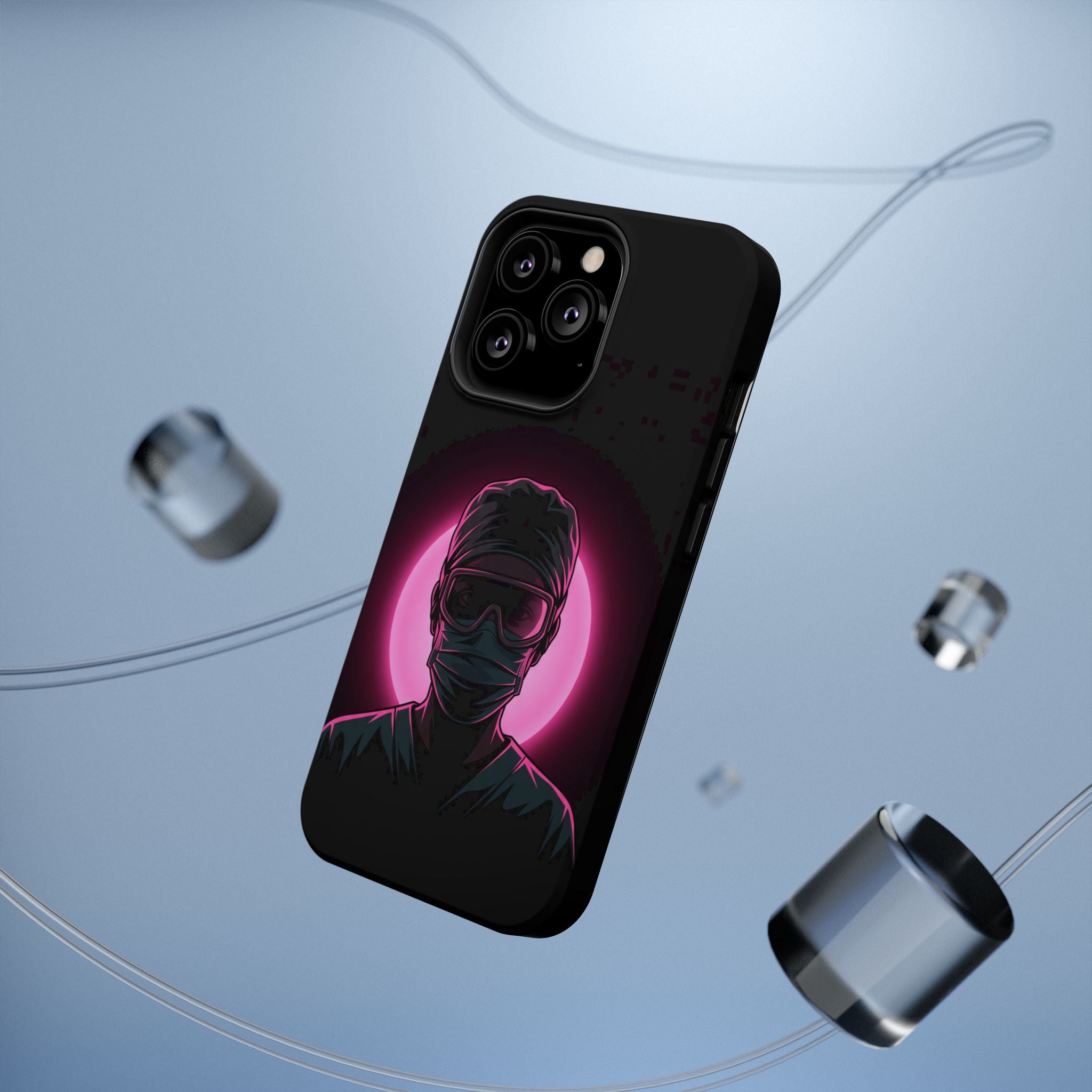 Nurse Portrait Phone Case — Navy Wireless Charging Cover