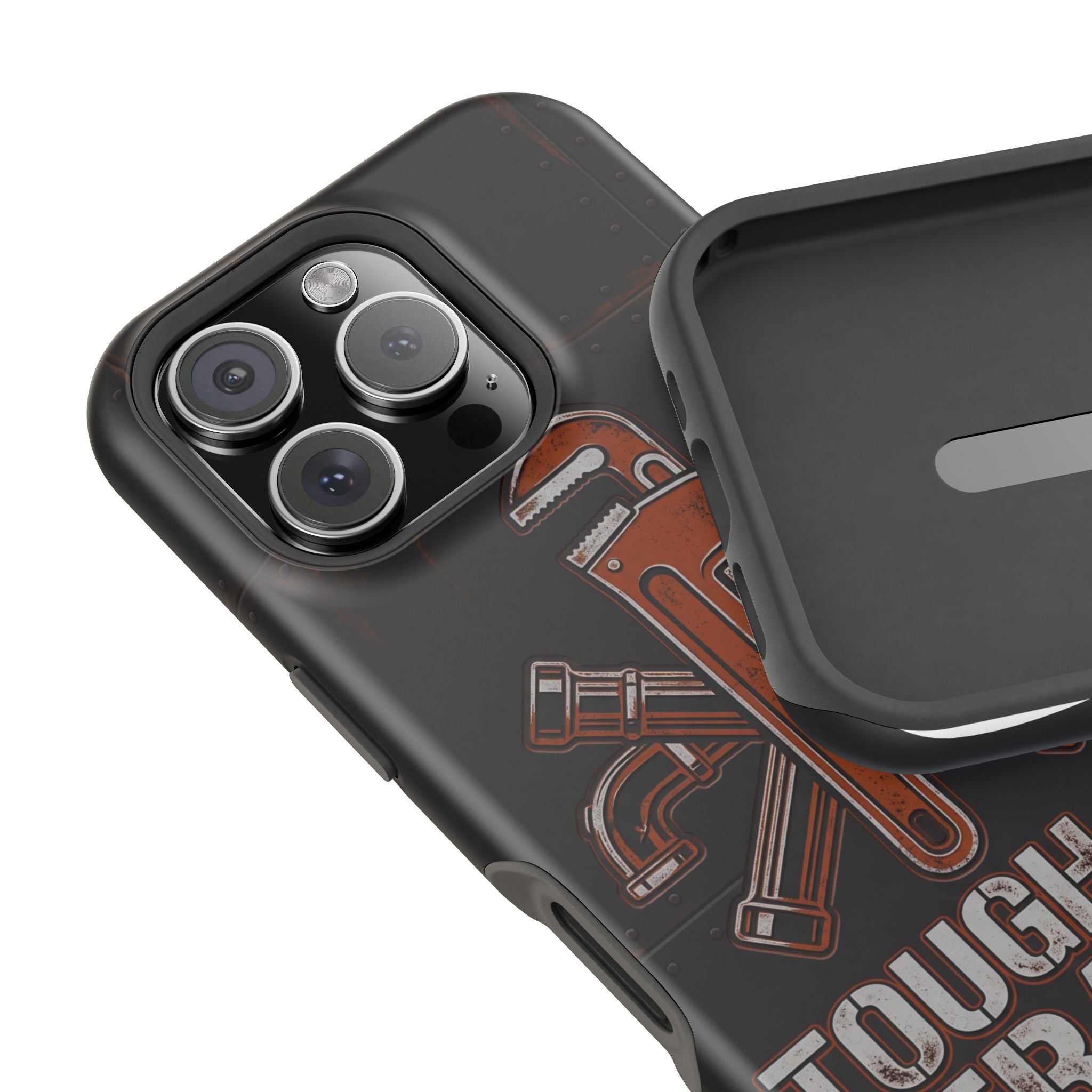 Tough By Trade Phone Case — Crossed Wrenches Wireless Charging Cover