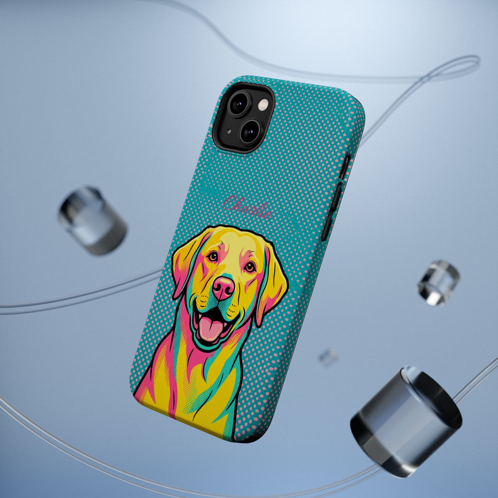 Personalized Pop Art Labrador Phone Case — Tough Magnetic Case with Wireless Charging