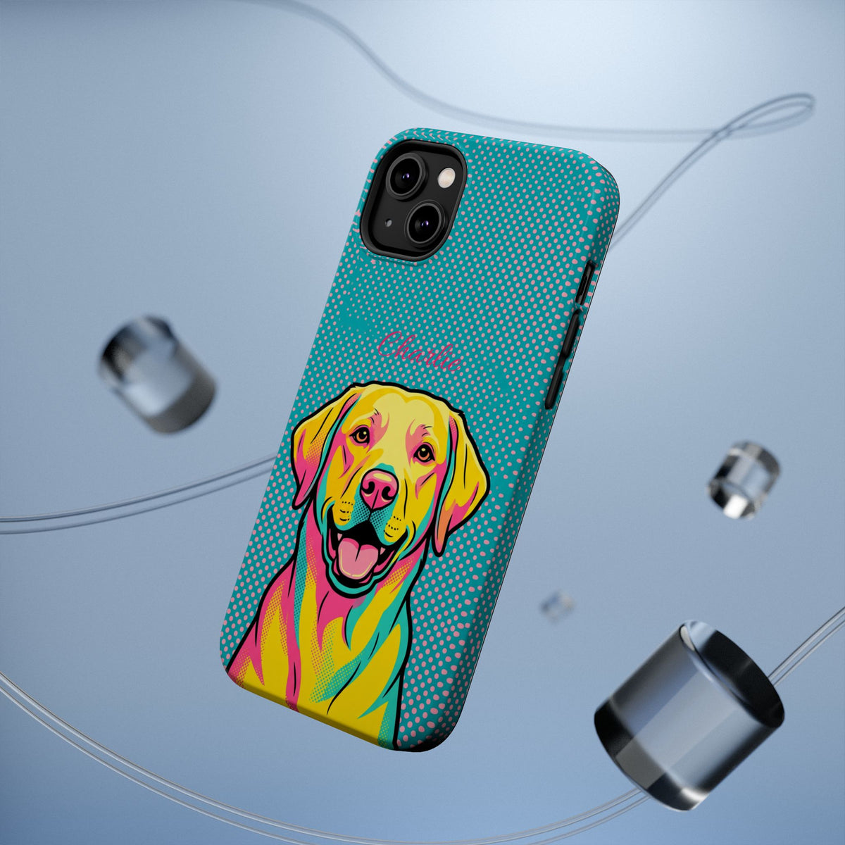 Personalized Pop Art Labrador Phone Case — Tough Magnetic Case with Wireless Charging