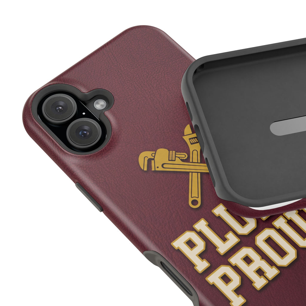 Plumb. Proud. Phone Case — Crossed Wrenches Wireless Charging Cover