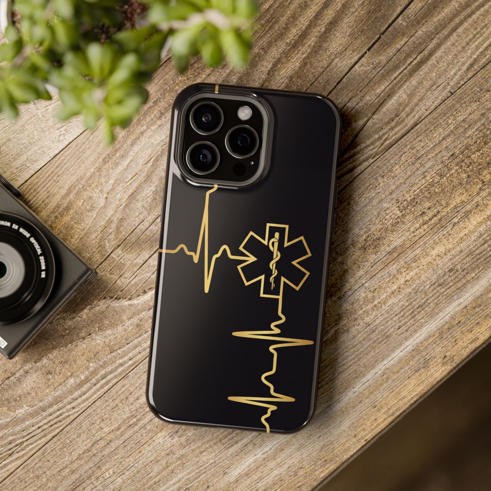 Paramedic/EMT Heartbeat Line Phone Case — Magnetic Wireless Charging Cover