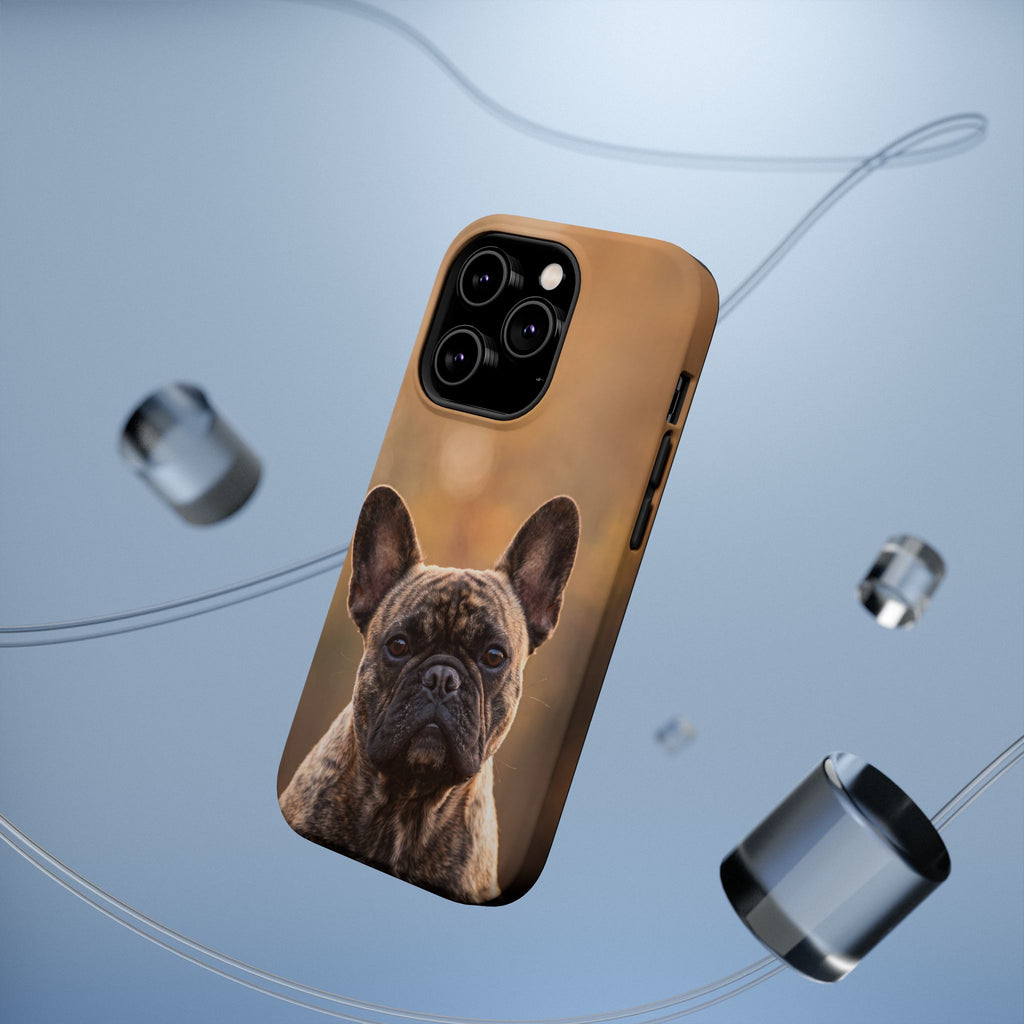 Brindle French Bulldog Phone Case — Impact-Resistant Wireless Charging Cover