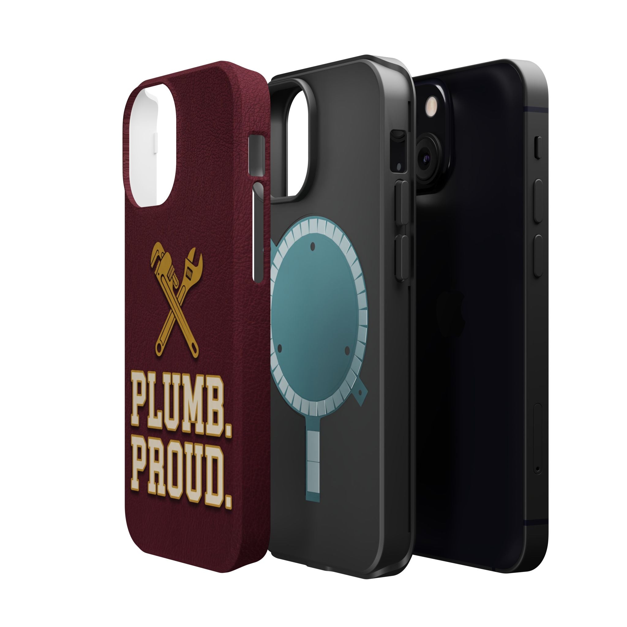 Plumb. Proud. Phone Case — Crossed Wrenches Wireless Charging Cover