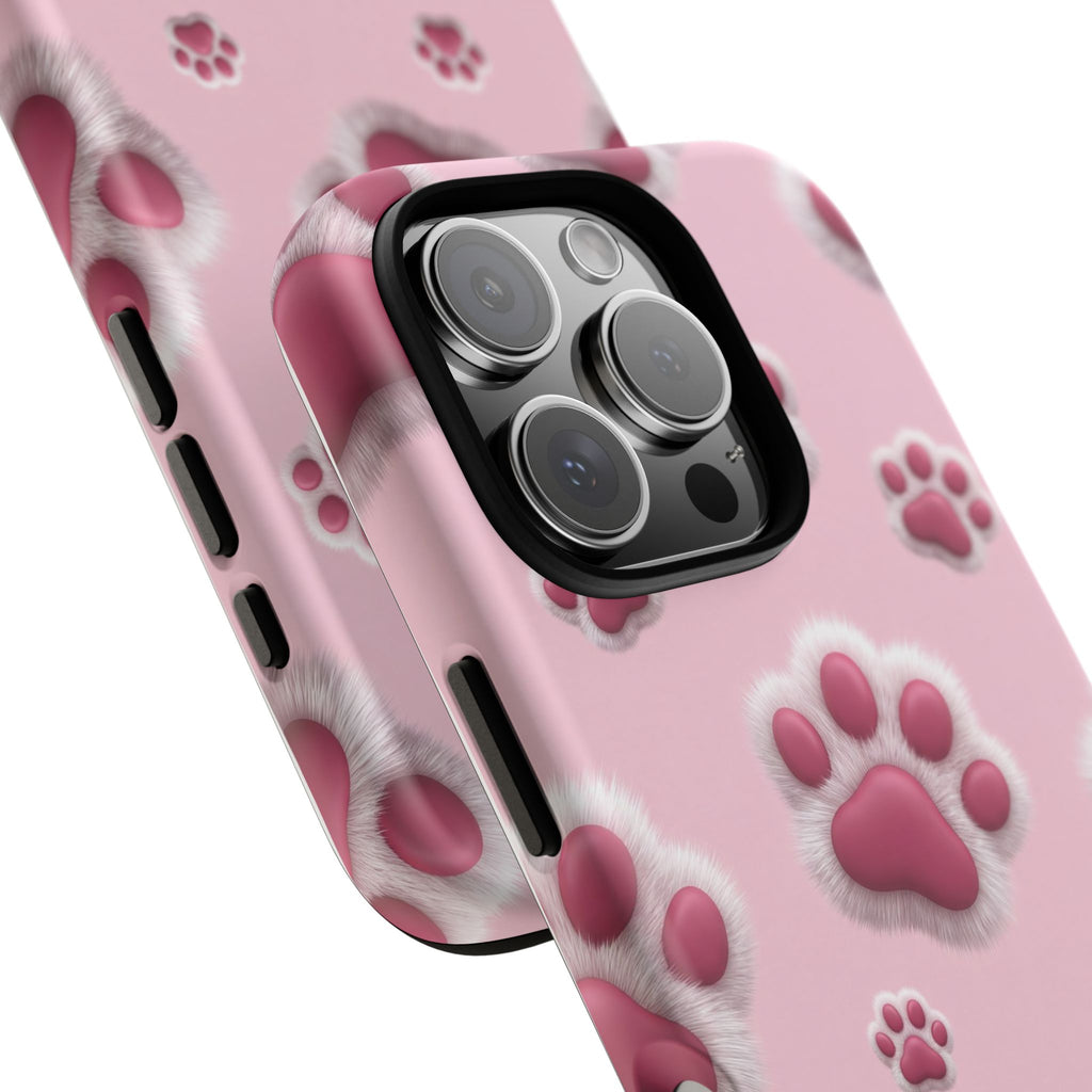 iphone & Samsung - Pink Paws Tough Phone Case — Cute Protective iPhone Cover
