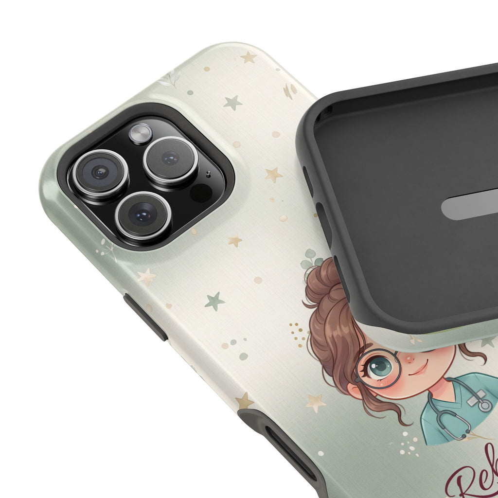 Personalized Starry Nurse Phone Case — Wireless Charging Cover