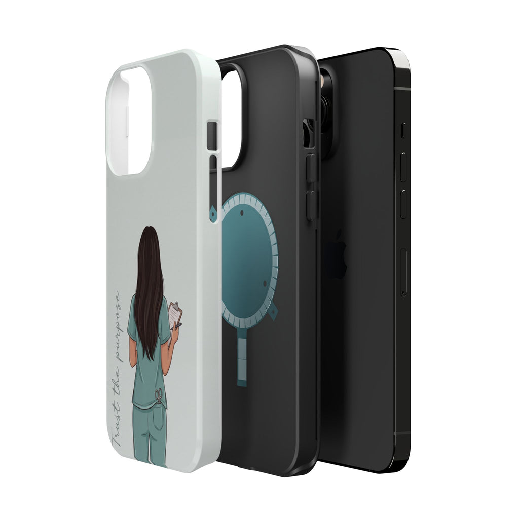 Nurse Illustration Phone Case — Impact-Resistant Wireless Charging Cover