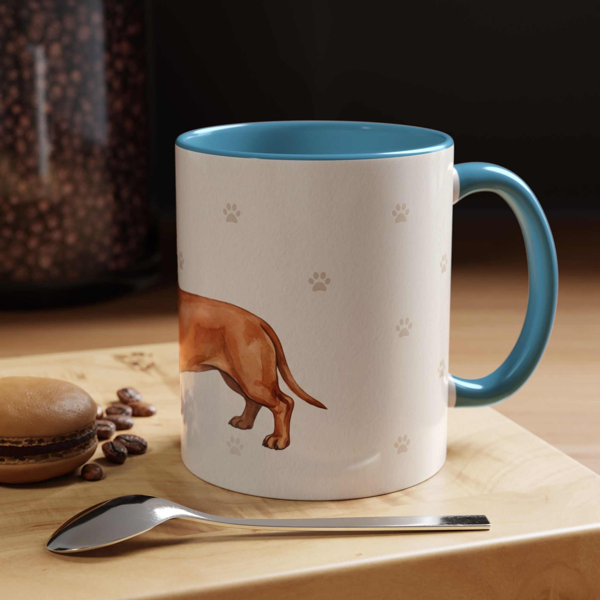 Dachshund Lover Mug – Wiener Dog with Scarf, Cute Watercolor Dachshund Gift Mug