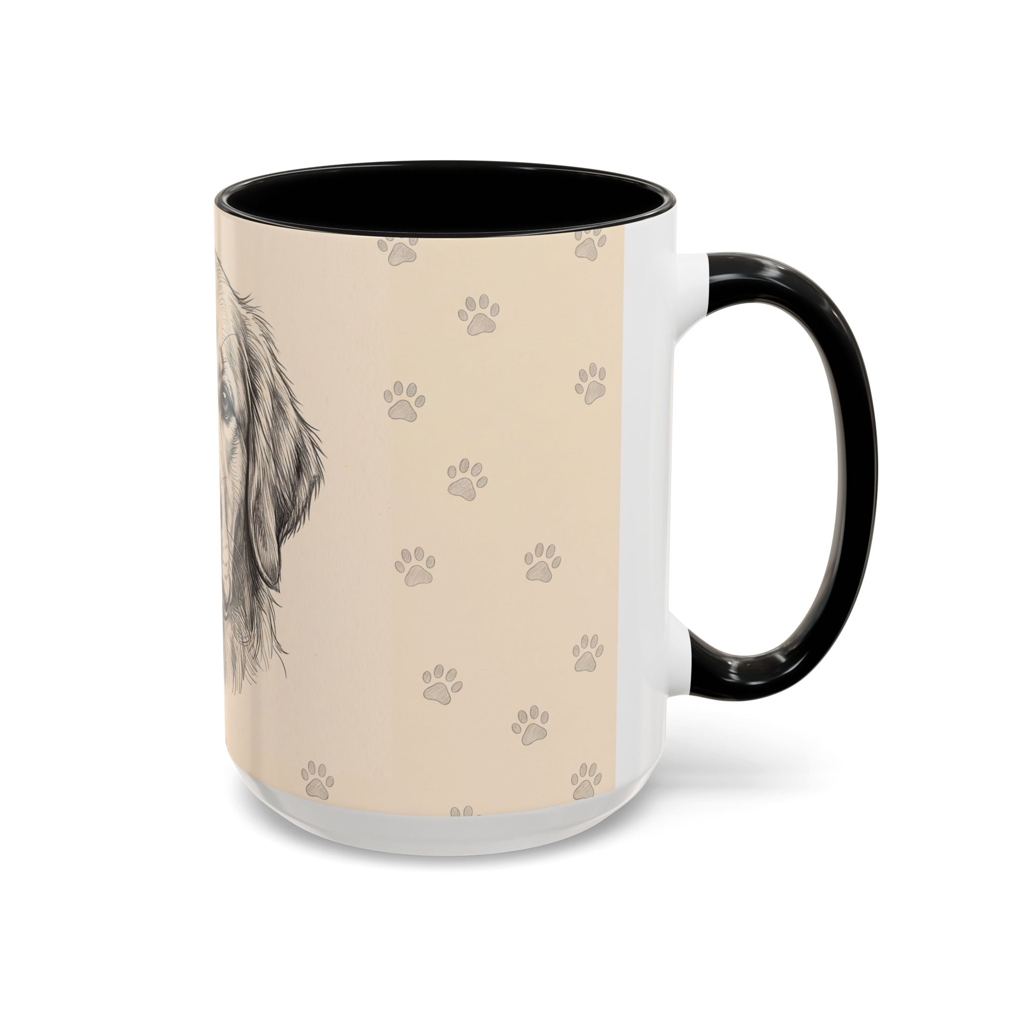 Golden Retriever Sketch Mug | Golden Retriever Lover Gift | Pencil Art Dog Coffee Mug