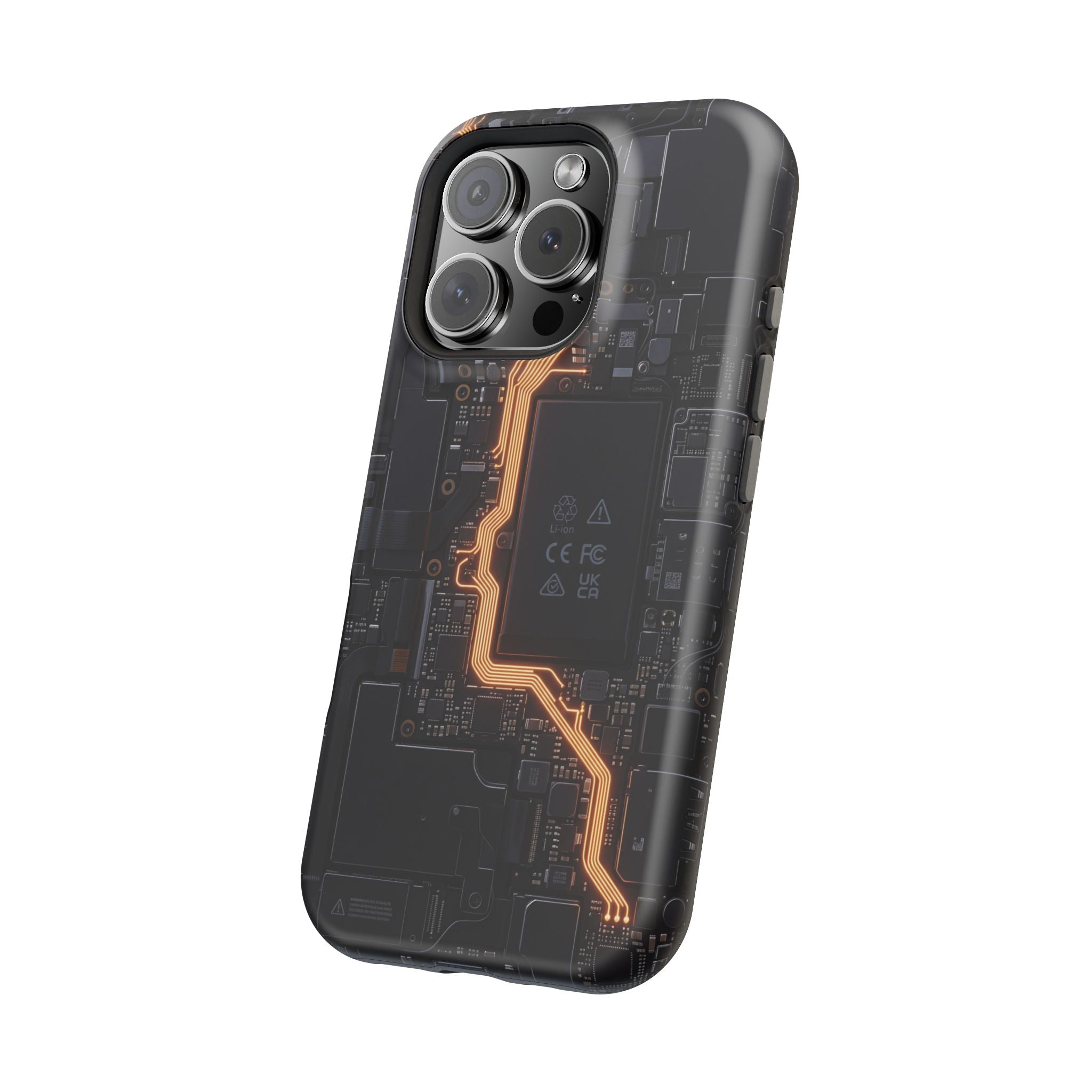 Electrician Circuit Bolt Phone Case — Impact-Resistant Wireless Charging Cover