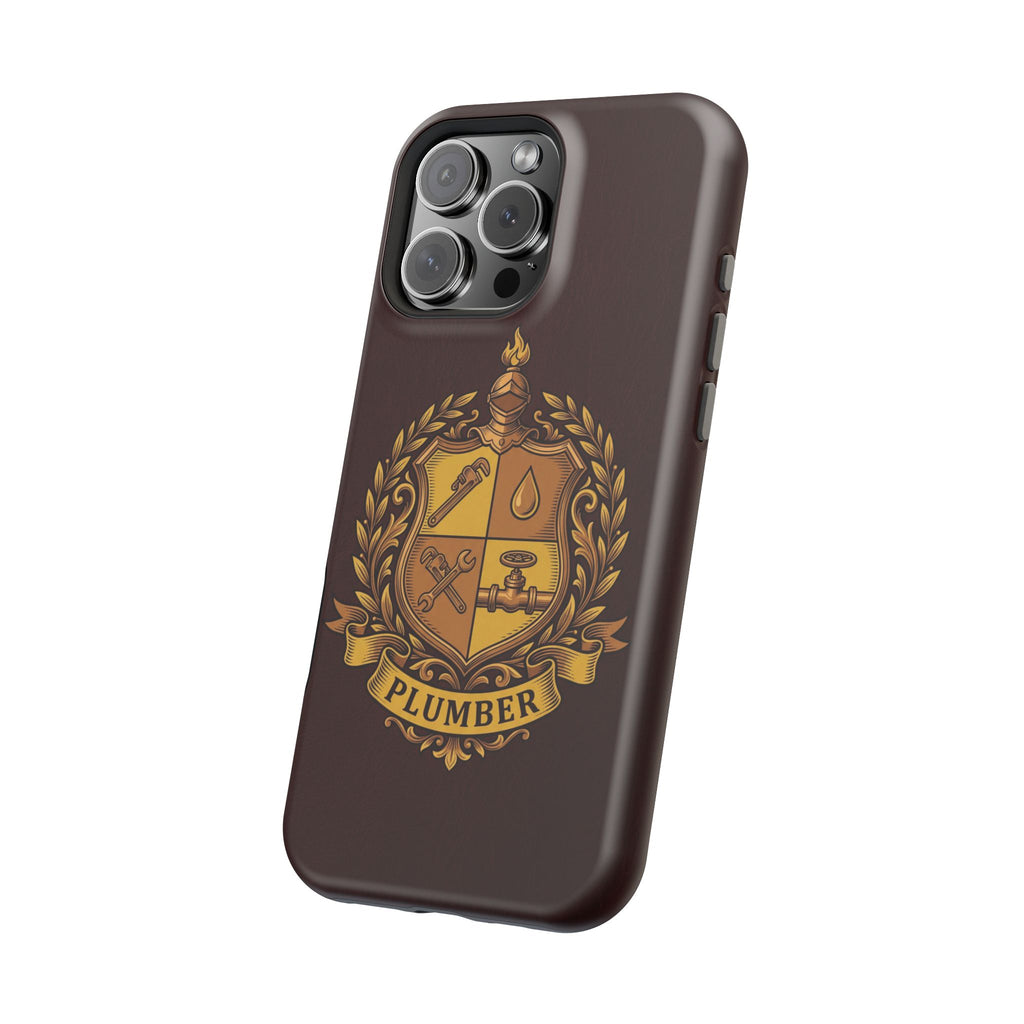 Plumber Crest Phone Case — Heraldic Shield Wireless Charging Cover