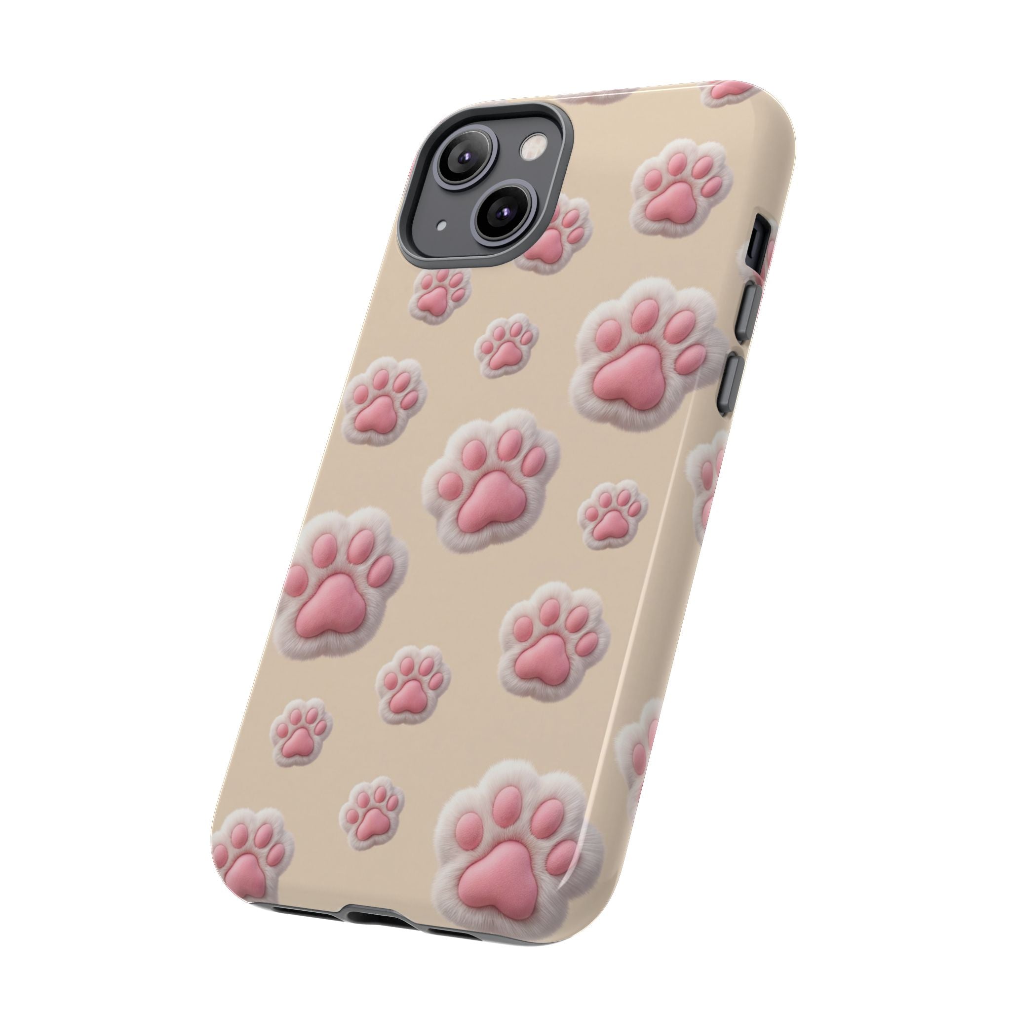 Golden Retriever Paw Print Phone Case | Cute Pink Paw Pattern for Dog Lovers | iPhone & Samsung