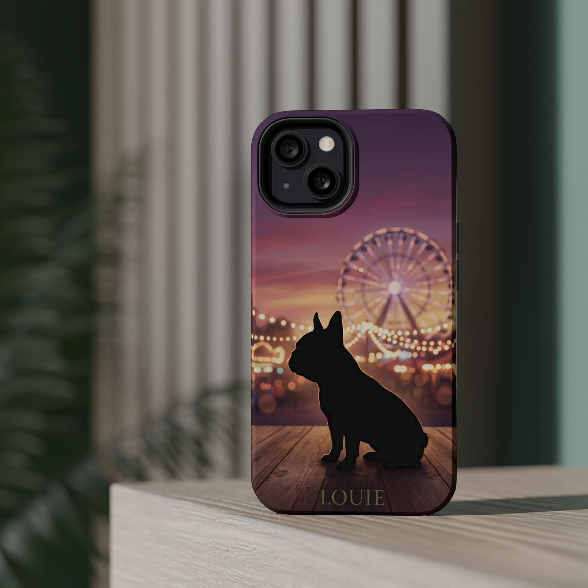 Personalized French Bulldog Carnival Nights Phone Case — Wireless Charging Cover
