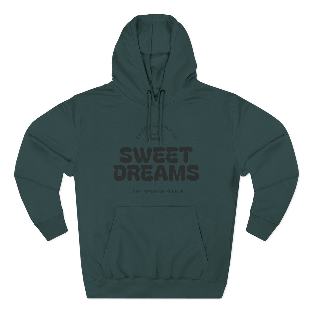 Sweet Dreams Hoodie — Cozy Fleece Pullover with Retro Script