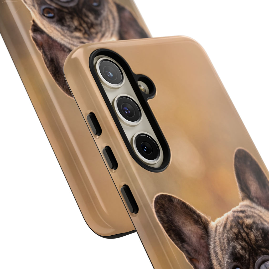 French Bulldog Portrait Phone Case | Realistic Brindle Frenchie Photo Case | iPhone & Samsung