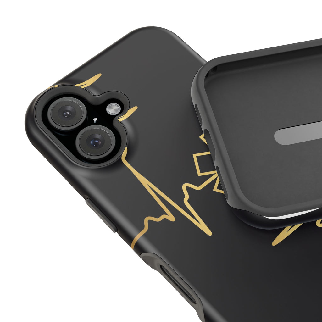 Paramedic/EMT Heartbeat Line Phone Case — Magnetic Wireless Charging Cover