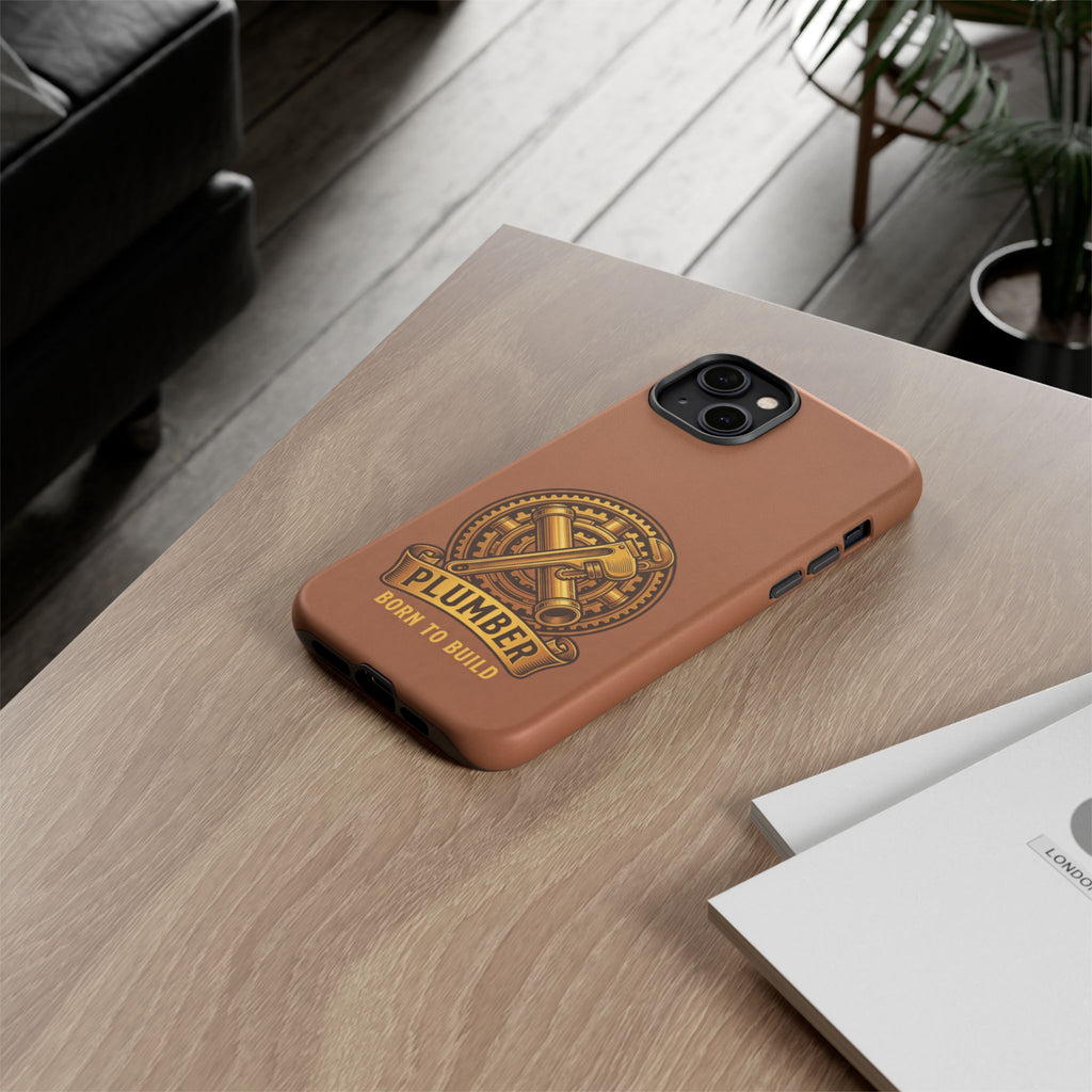 Plumber Born to Build Leather Phone Case - Samsung & iPhone Series