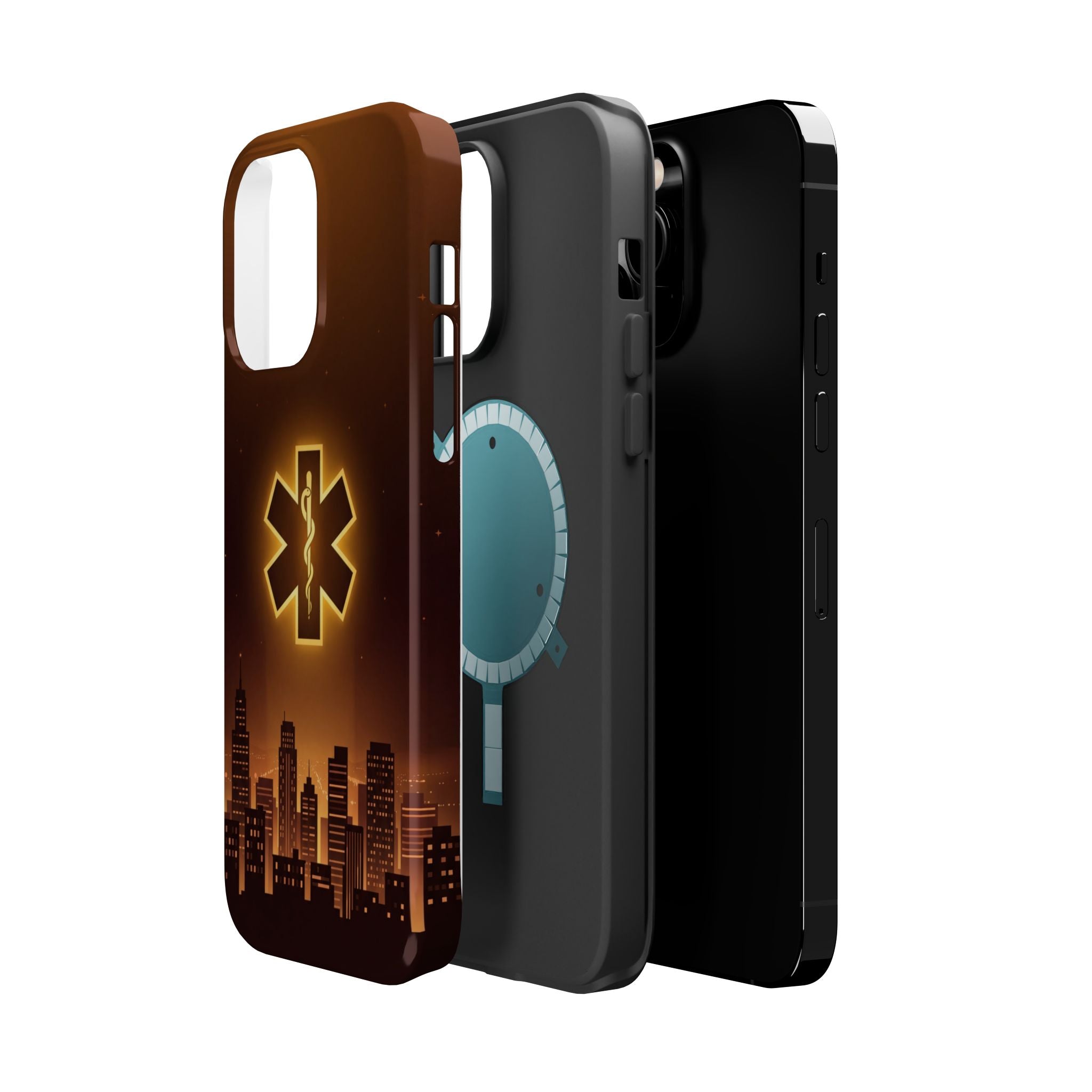 Paramedic/EMT Skyline Phone Case — Magnetic Wireless Charging Cover